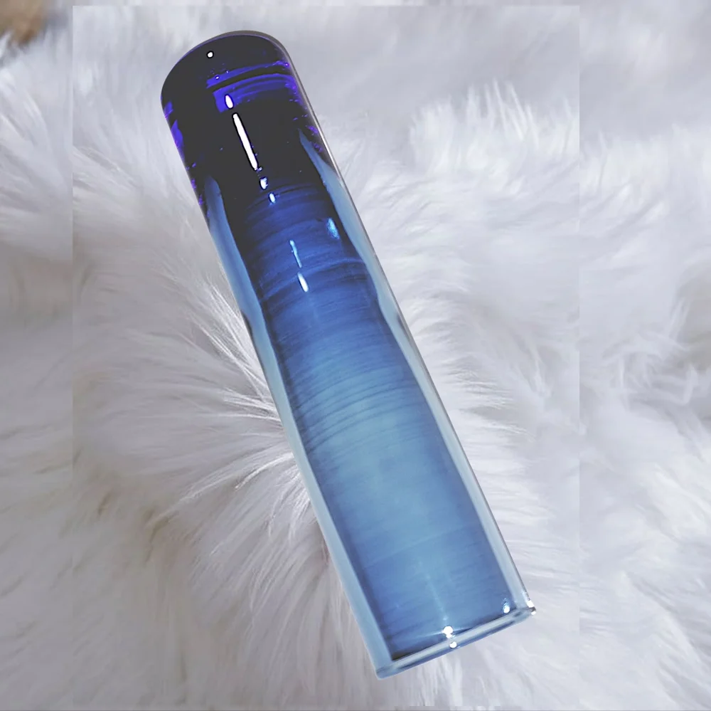 Libbey Blue Ombre Tall Glass Vase
